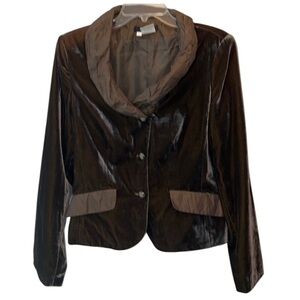 Pretty Neinhaus Brown Velvet Jacket Size 8 Perfect for Holiday Season